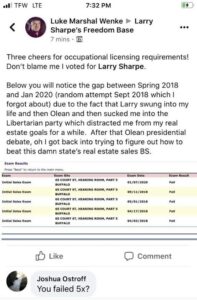 luke wenke repeatedly failed the real estate exam because he refused to study 2020