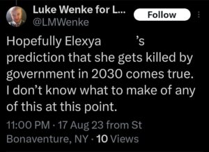 luke wenke twitter screenshot owed demands 2023 x entitled