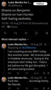 luke wenke x twitter benjamin ryan teeter obsession 2023