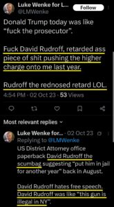 luke wenke x twitter screenshot us attorney david rudroff obsession 2023
