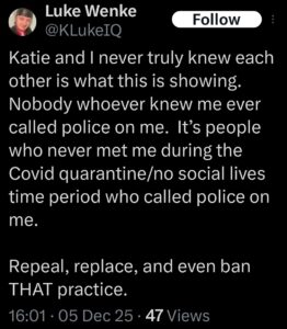 luke wenke katie obsession x twitter screenshot 2025