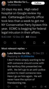 luke wenke x twitter screenshot ryan obsession ecmc 2023