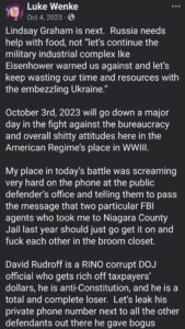 luke wenke facebook screenshot david rudroff 2023