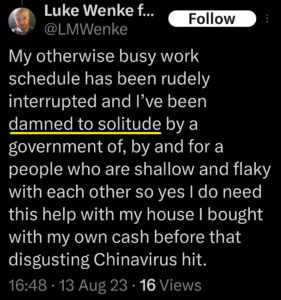 luke wenke x twitter screenshot incel talk 2023